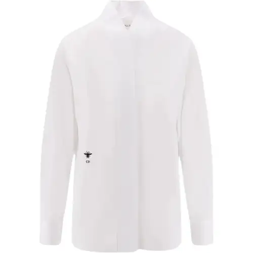 DIOR Shirts Women's White V Neck Moderate
