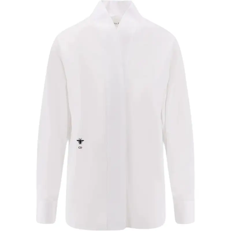 DIOR Shirts Women's White V Neck Moderate