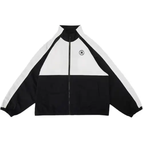 Converse Jackets Men's Black Stand Collar Moderate Other
