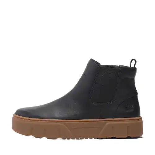 Timberland Laurel Court Leather Short Chelsea Boots Women's Black