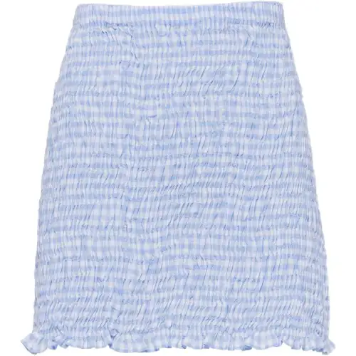 MIU MIU Casual Short Skirts Women's Light Blue Short A Line Skirt