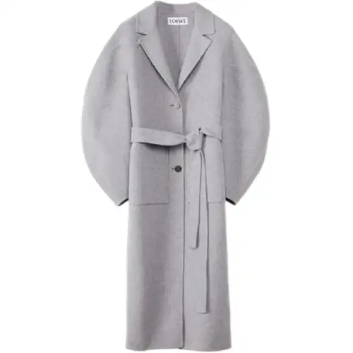 LOEWE Velvet Jackets Women's Gray Lapel Moderate