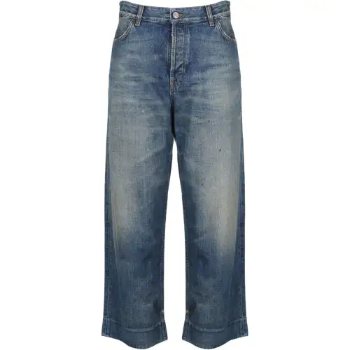 Balenciaga Wide-Leg Cropped Jeans