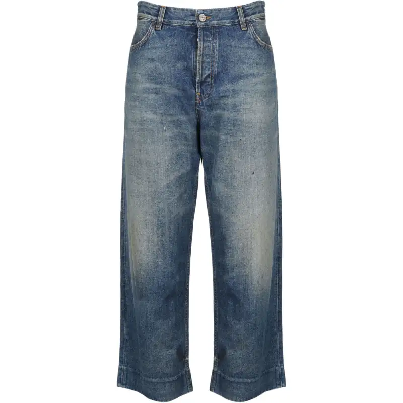 Balenciaga Wide-Leg Cropped Jeans