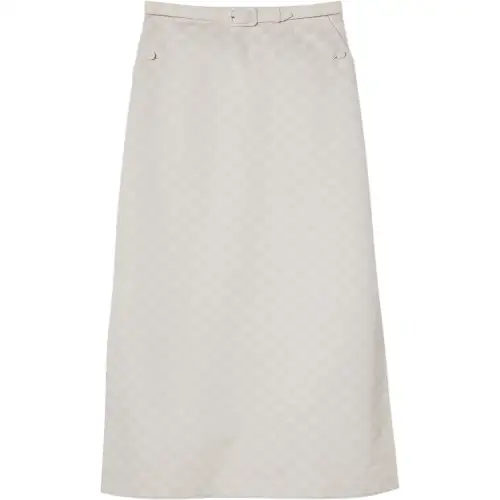 GUCCI Gg Cotton Gabardine Skirt