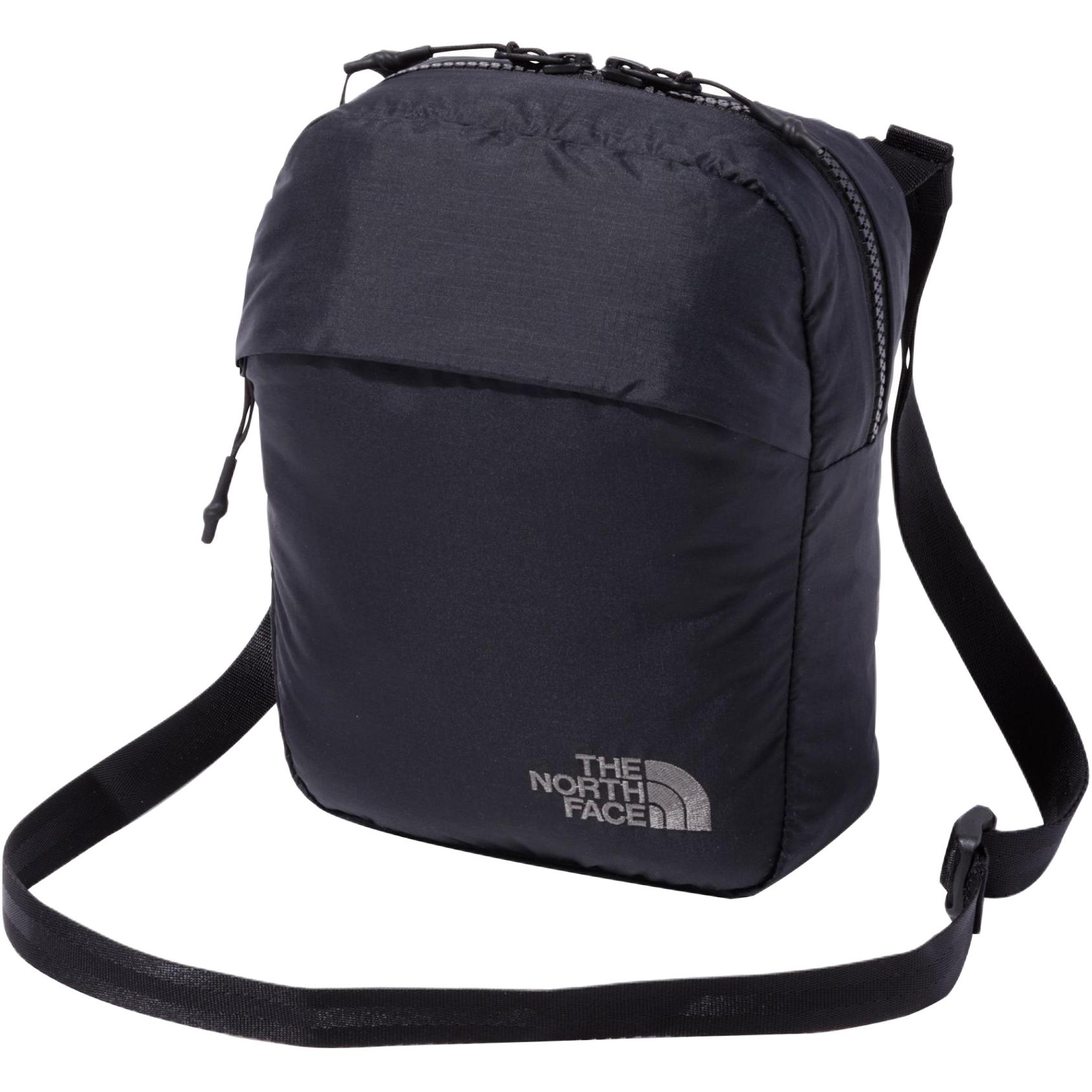 The north face, fashionable regenerated nylon polyurethane black one-shoulder bag for traveling for hiking for men and women, with your logo imprint, for beloved