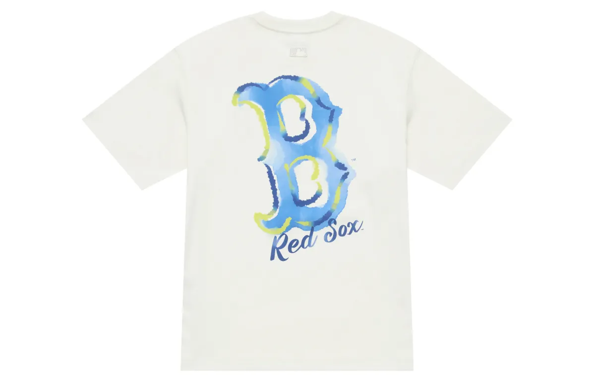 MLB Basic Collection Basic Boston Red Sox FW25 T Shirt Unisex Standard Ivory White