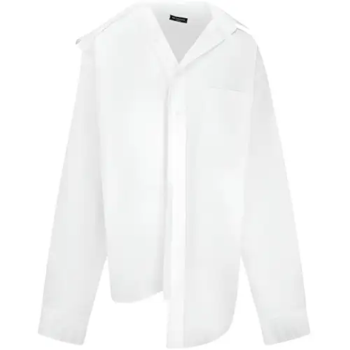Balenciaga Shirts Women's White Lapel Moderate Other