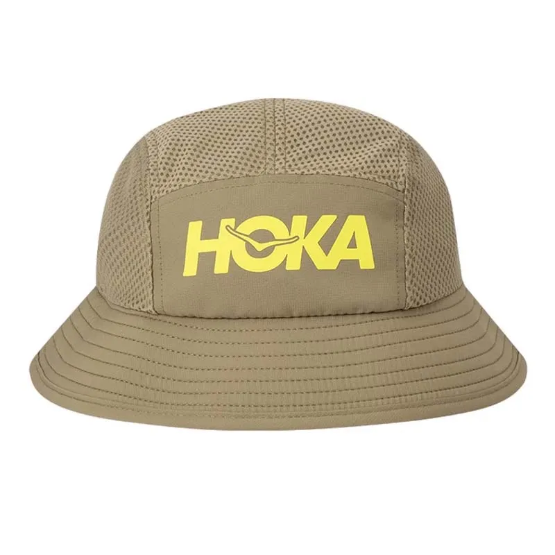HOKA ONE ONE Polyester Bucket Hats Unisex Wild Mushroom Color