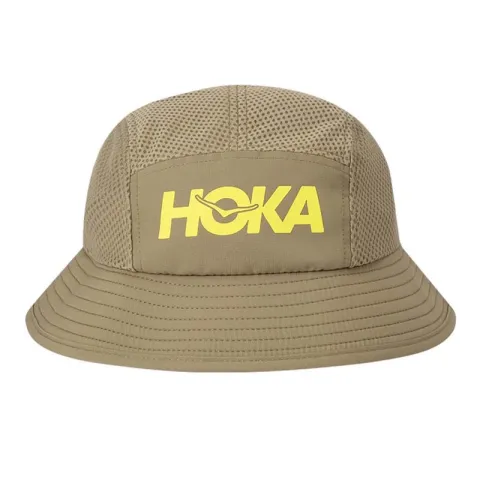 HOKA ONE ONE Polyester Bucket Hats Unisex Wild Mushroom Color