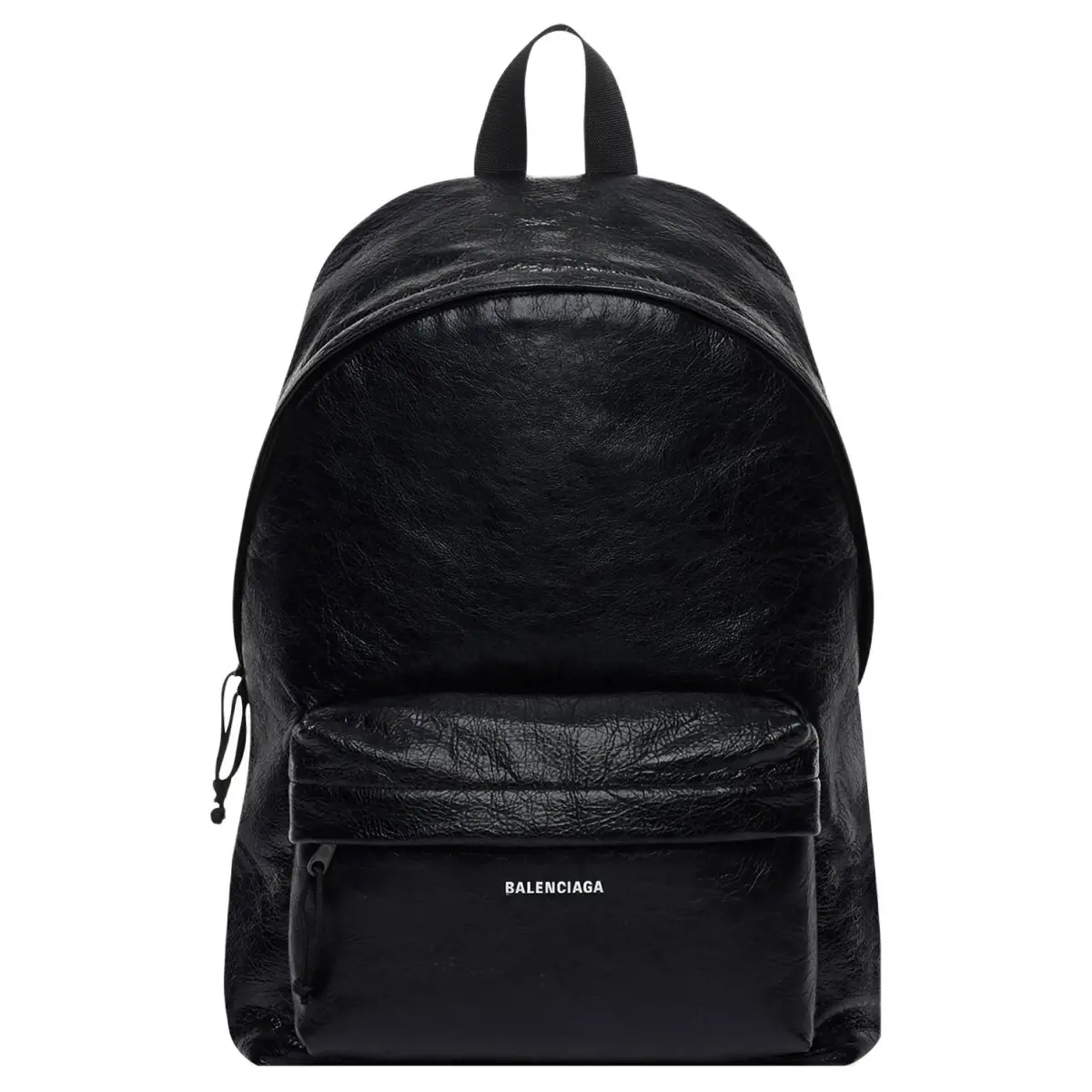 Balenciaga Explorer Leather Backpacks Men's Black