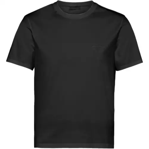 Prada Logo Embroidered Crewneck T-Shirt