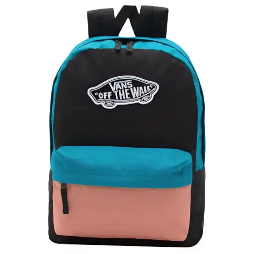 Vans Polyester Backpack Regular Unisex Blue Black Orange Multicolor