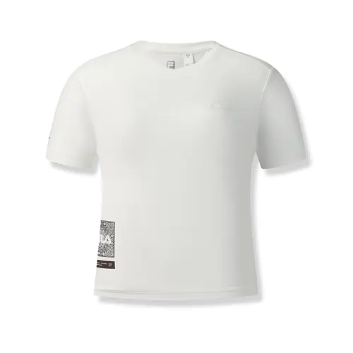 FILA Explorer T Shirts Women's Snow Crew Neck Moderate Straight Fit