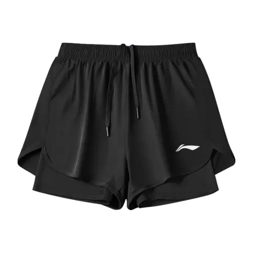 Li Ning Sports Shorts Women's Classic Black Women's Fit Thin