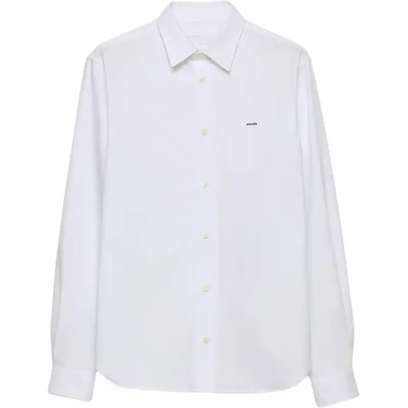 PRADA Shirts Men's White Lapel Moderate Other