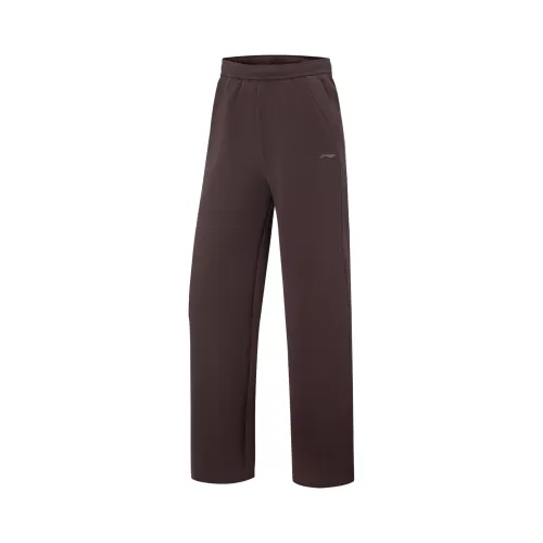 Li Ning Fitness Series Knitted Sweatpants Women's Chaos Brown
