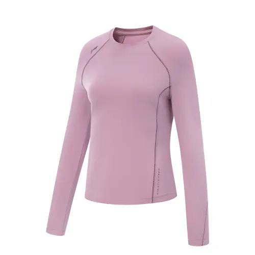 Li Ning Fitness Series T Shirt Women's Huyu Purple
