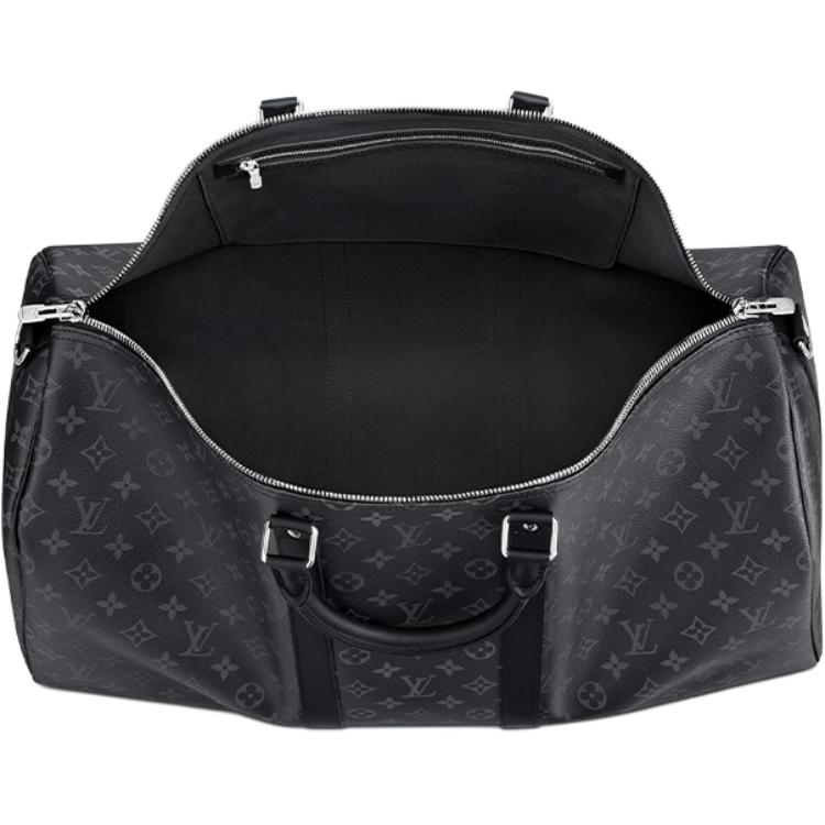 Мужская сумка Louis Vuitton Keepall 55 (черная) — фото 4