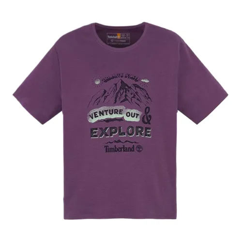 Timberland T Shirts Women's Vintage Violet Crew Neck