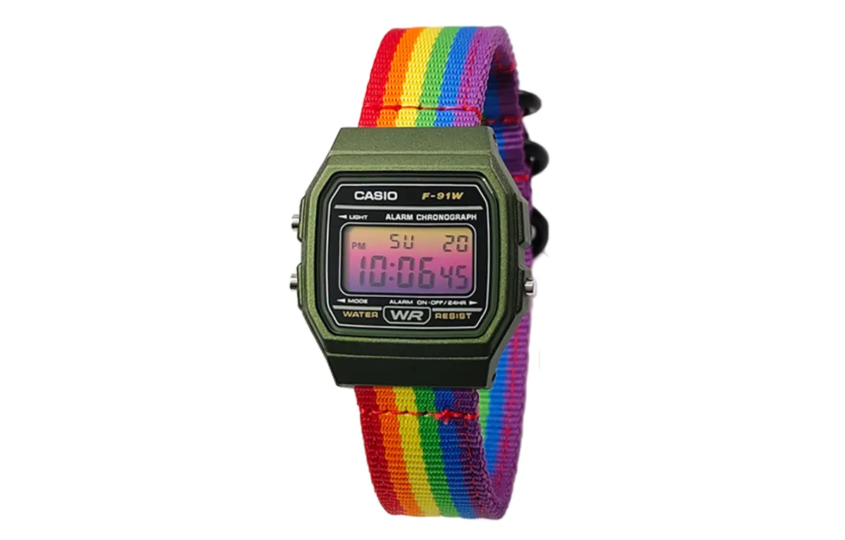 CASIO Custom Collection Quartz Movement Nylon Strap Watch Men's Watches Black Dial