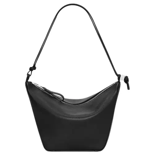 LOEWE Hammock Hobo Cow Leather Shoulder Bag Mini Women's Black