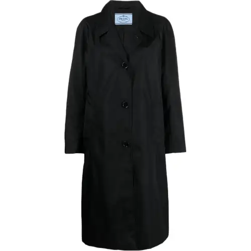 PRADA Coats Women's Black Suit Collar Moderate