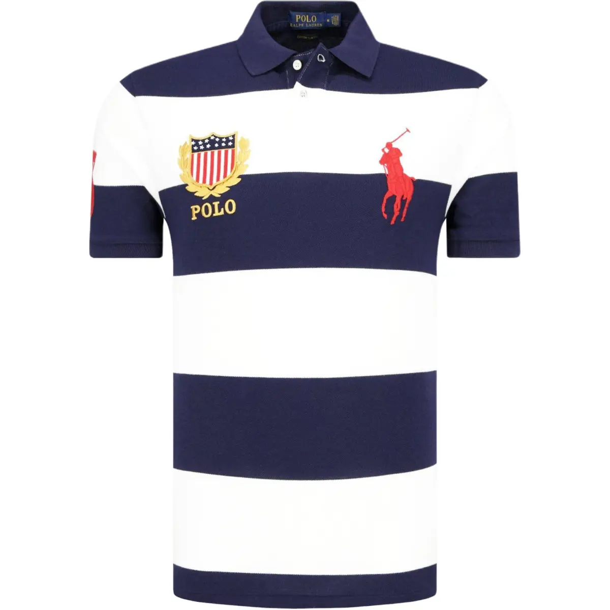 Polo Ralph Lauren Big Pony SS24 Polo Shirt Custom Slim Fit Men's Marine Blue