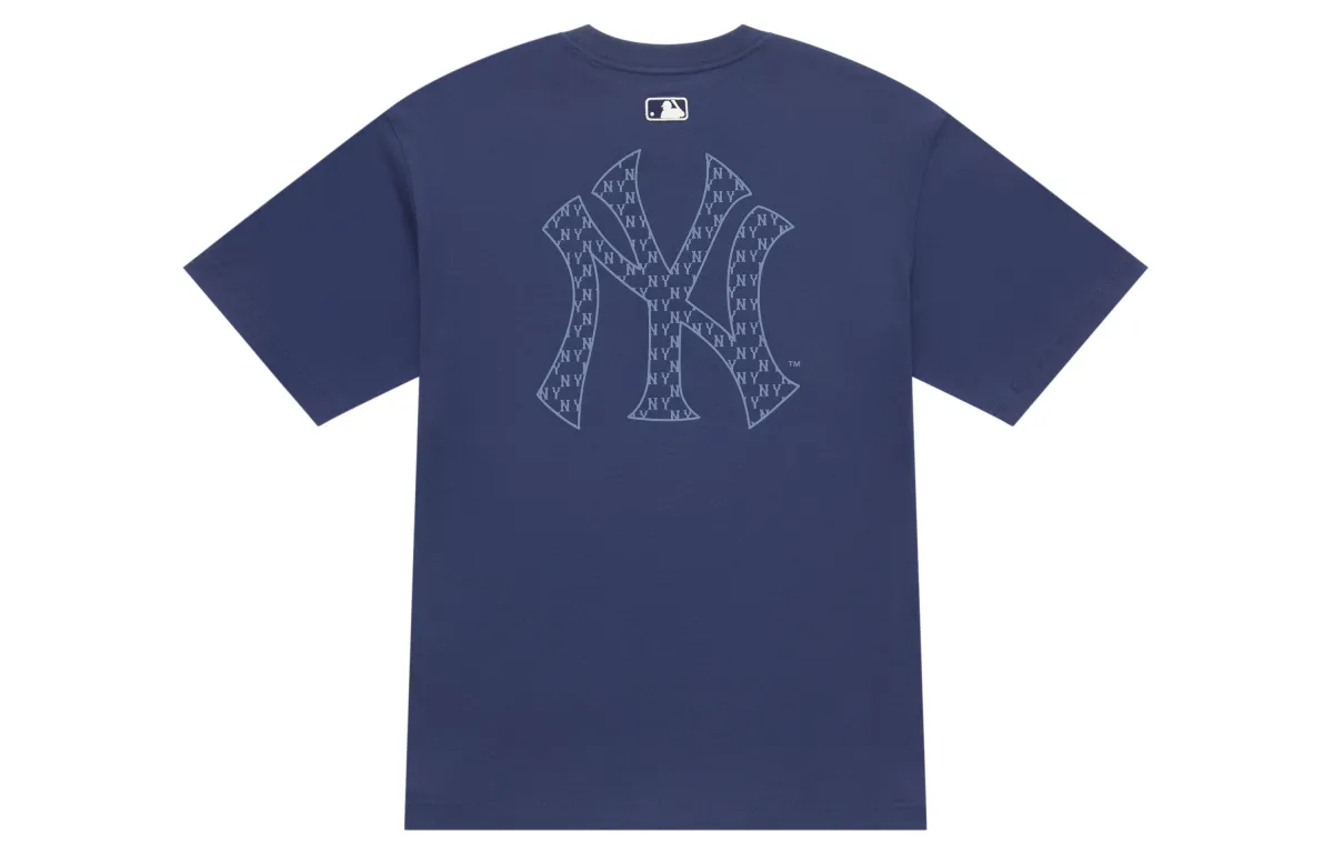 MLB MONOGRAM SS25 T Shirt Unisex Navy Blue
