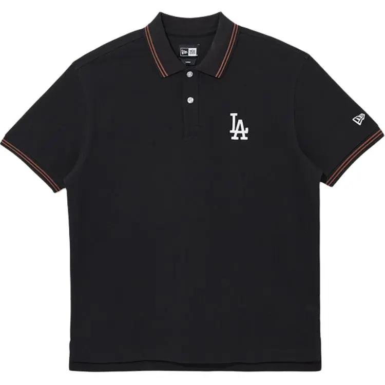 New Era T-Shirts Unisex Black Polo Collar