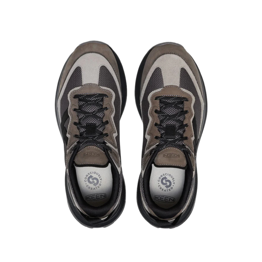 Keen WK500 Leather Abrasion Resistant Rebound Abrasion Resistant Rebound Low top Outdoor Shoes Men’s Gray Black