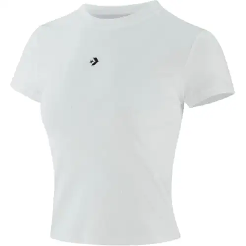 Converse T Shirts Women's White Crew Neck Moderate