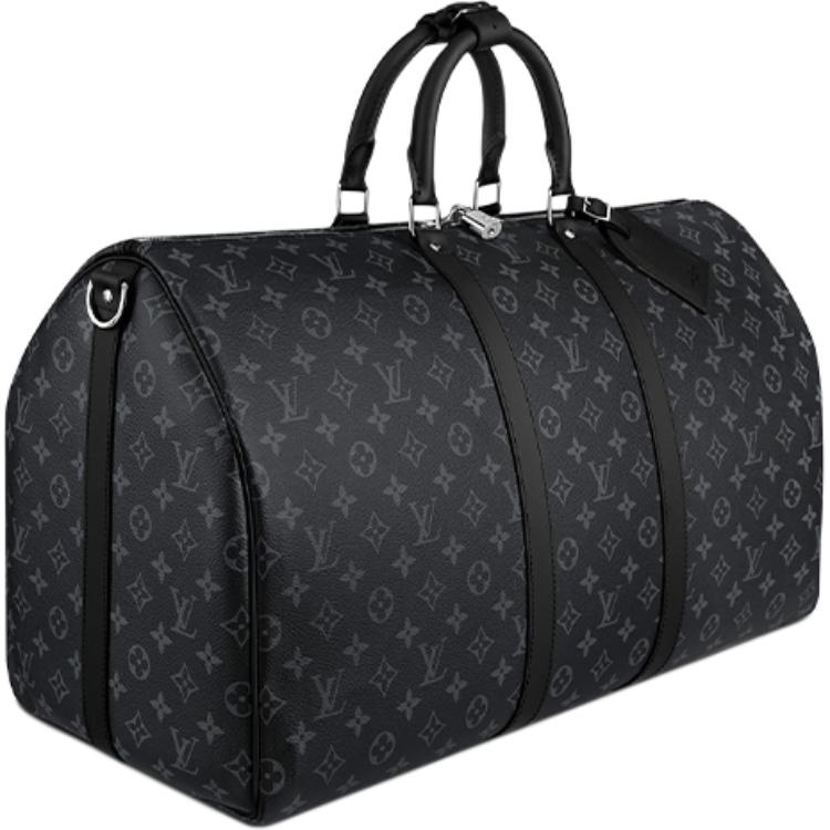 Мужская сумка Louis Vuitton Keepall 55 (черная) — фото 5