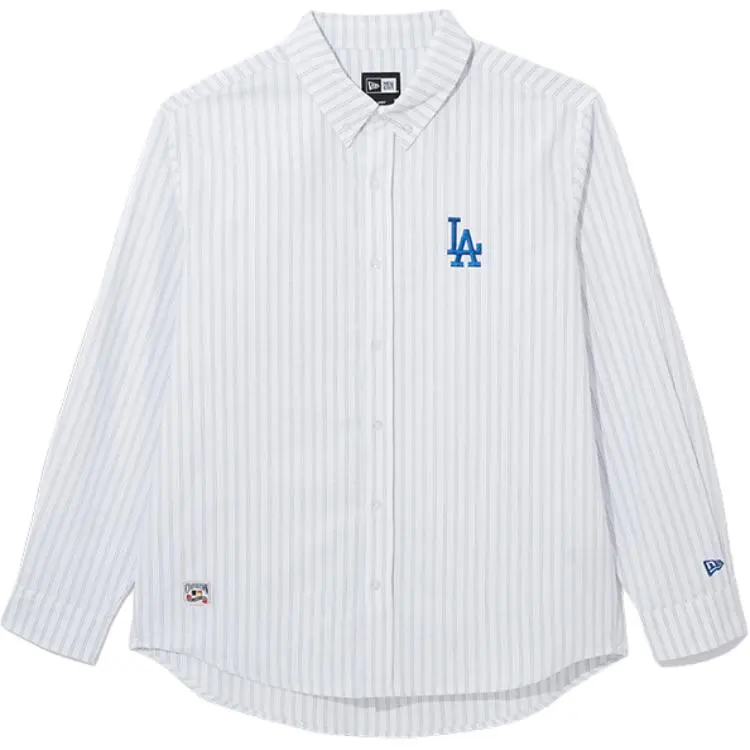 New Era Shirts Unisex White Stripes Lapel Moderate