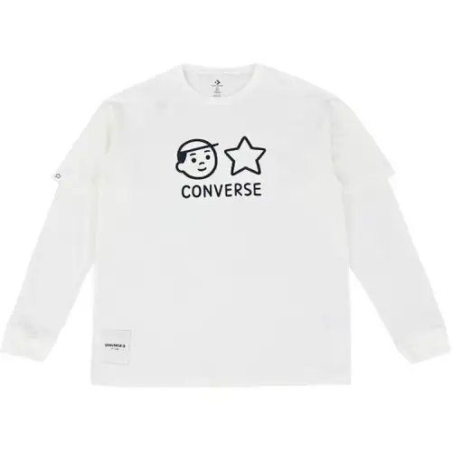 Converse T Shirts Unisex White Crew Neck Moderate