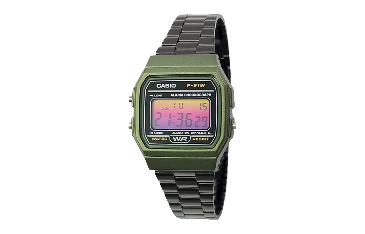 CASIO Custom Collection Quartz Movement Stainless Steel Strap Watch Men's Watches Black Dial