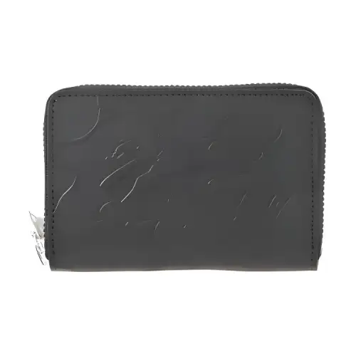 A BATHING APE Leather Wallet Medium Men's Black