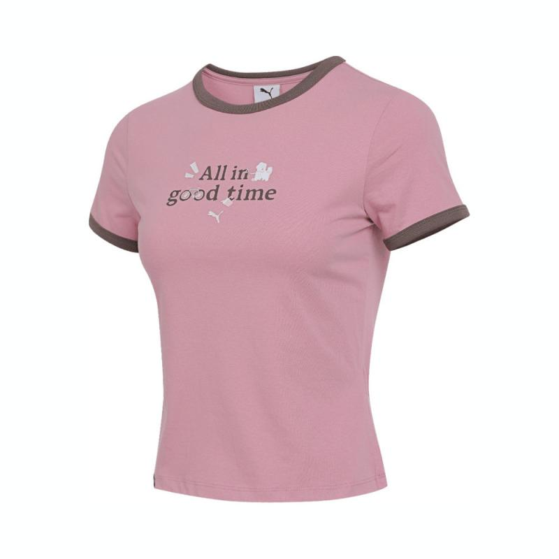 Женская футболка PUMA ALL IN GOOD TIME (розовая)
