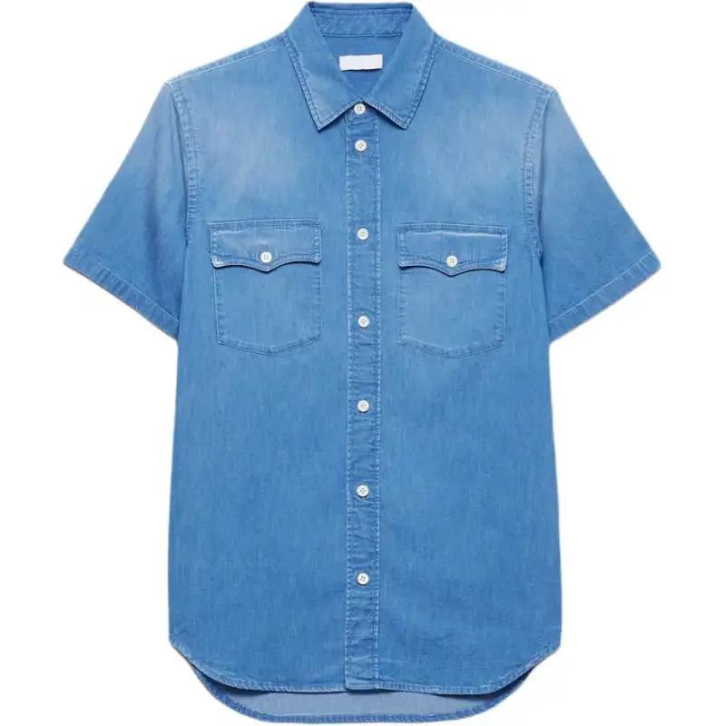 Prada bleached denim pocket shirt