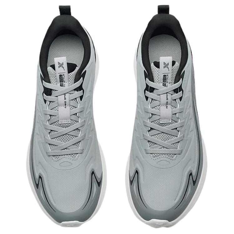 XTEP Cushioning Coverage Low top Casual Running Shoes Men’s Ash Gray Smoke Gray Black