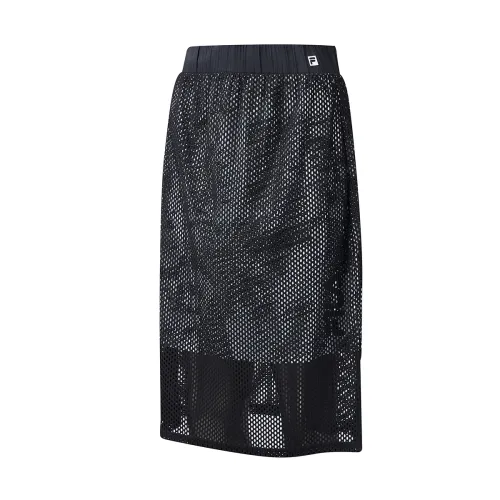 FILA Casual Long Skirts Women's Jade White+Printed Pattern Moderate Mid Length A Line Skirt