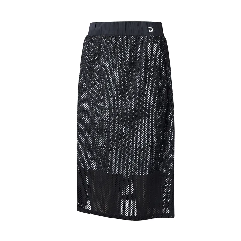 FILA Casual Long Skirts Women's Jade White+Printed Pattern Moderate Mid Length A Line Skirt