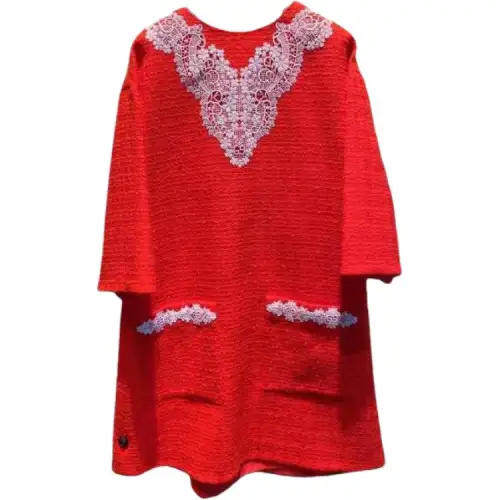 GUCCI Long Sleeved Dress Women's Red