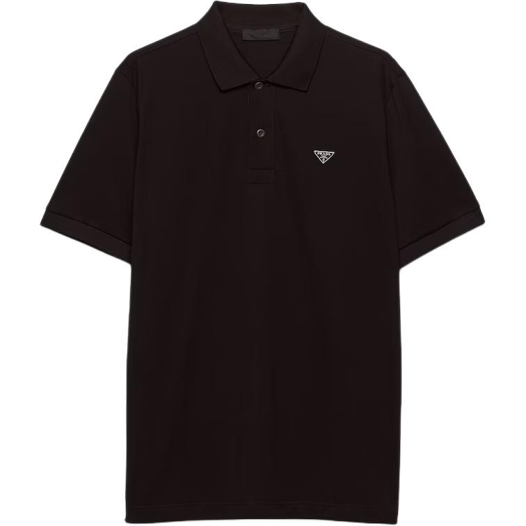 Мужская футболка-поло Prada PRADA Polo (черная)