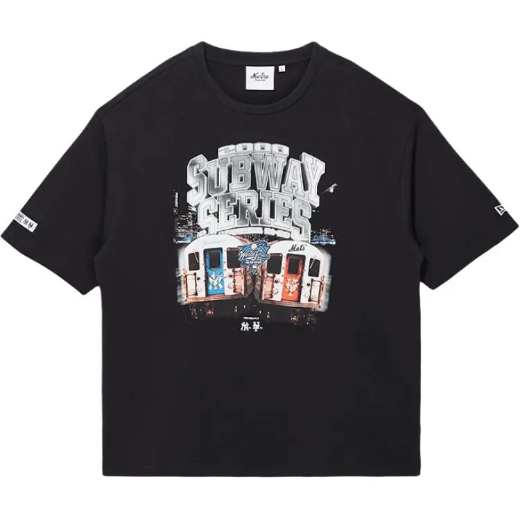 New Era T-Shirts Unisex Black Crew Neck