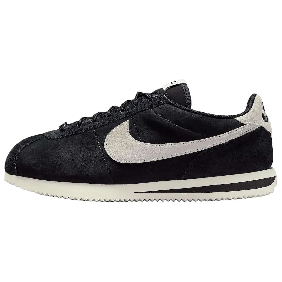 Nike Cortez Abrasion Resistant Abrasion Resistant Low top Casual Running Shoes Unisex Black Beige
