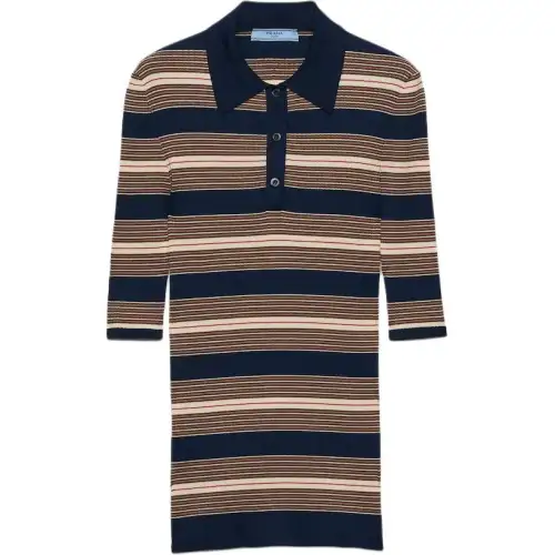 Prada striped-pattern polo shirt