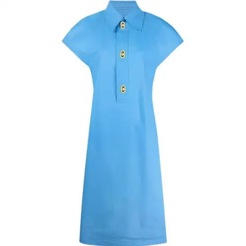 Bottega Veneta SS21 Short Sleeved Dress Women's Blue