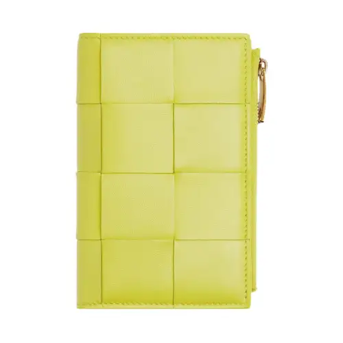 Bottega Veneta Sheepskin Wallet Medium Women's Yellow
