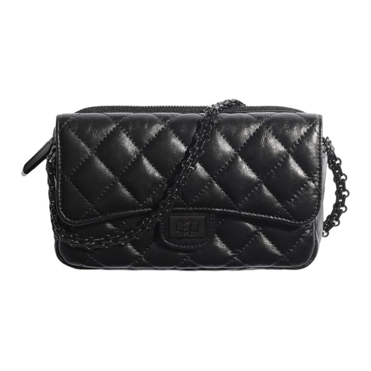 Женская сумка Chanel 2.55 SO BLACK (черная)